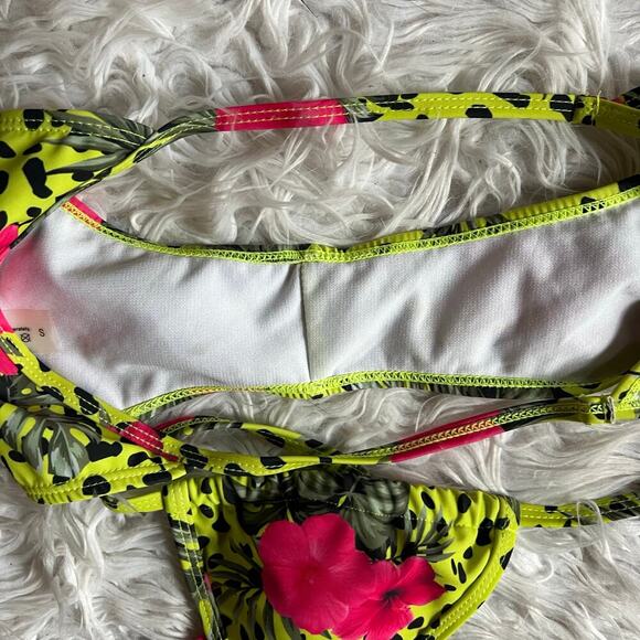 Neon printed bikini size S - Picture 4 of 6